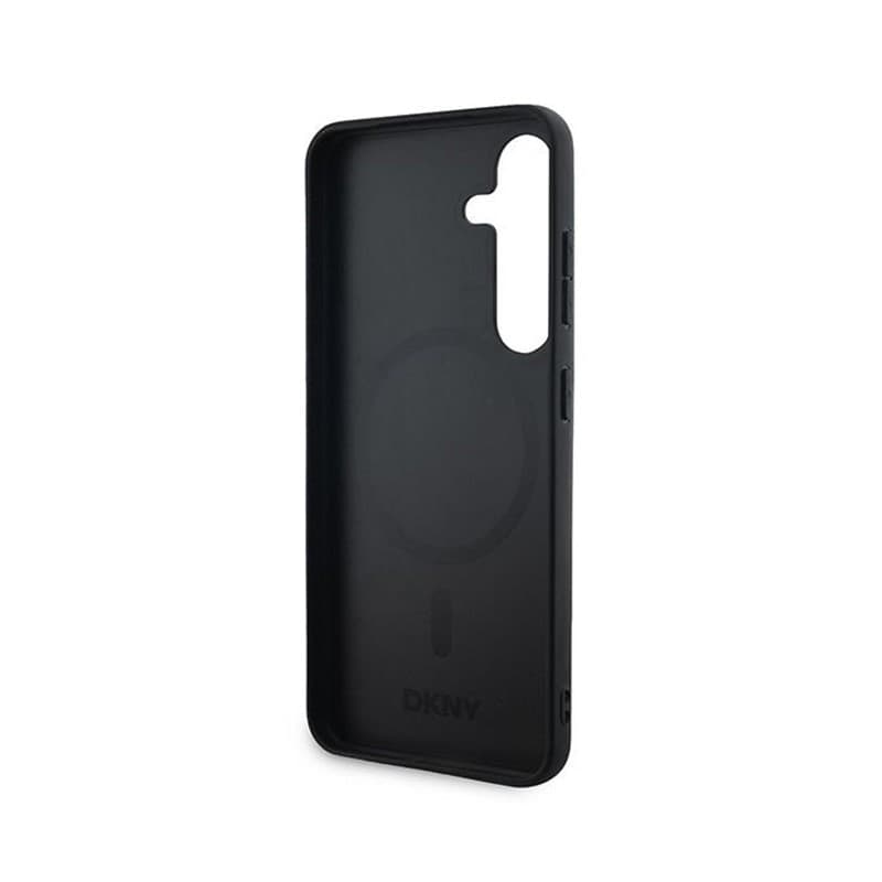 DKNY Leather Checkered Mono Pattern MagSafe - Case for Samsung Galaxy S24 (Black) - 7