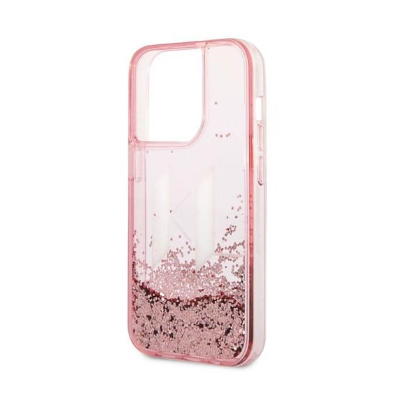 Karl Lagerfeld Liquid Glitter Big Logo Case - Case for iPhone 14 Pro (Pink) - 6