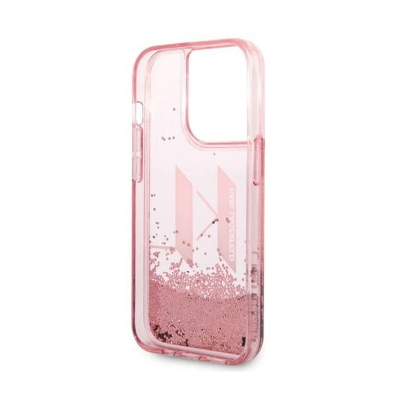 Karl Lagerfeld Liquid Glitter Big Logo Case - Case for iPhone 14 Pro (Pink) - 7