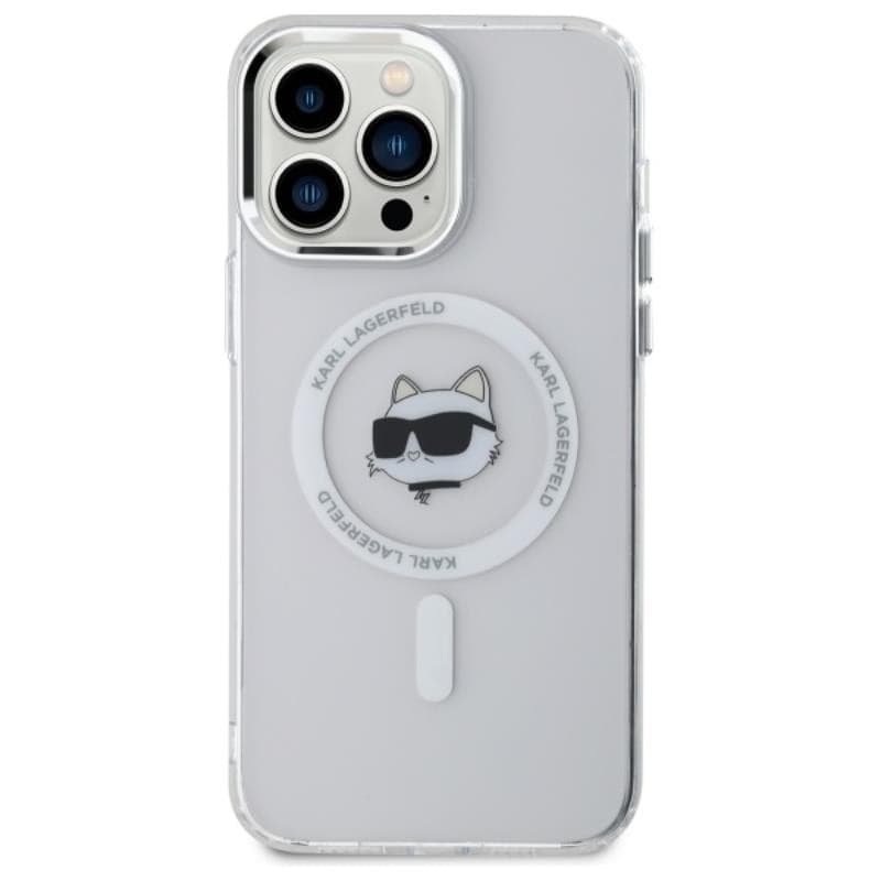 Karl Lagerfeld IML Metal Choupette Head MagSafe - Case for iPhone 13 Pro Max (White) - 3