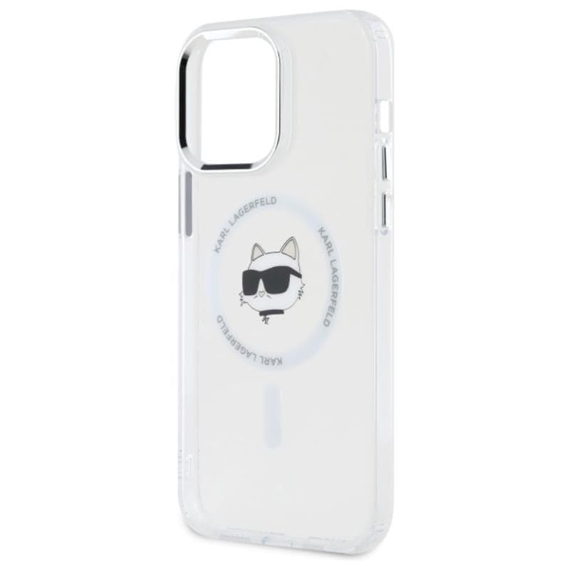 Karl Lagerfeld IML Metal Choupette Head MagSafe - Case for iPhone 13 Pro Max (White) - 6