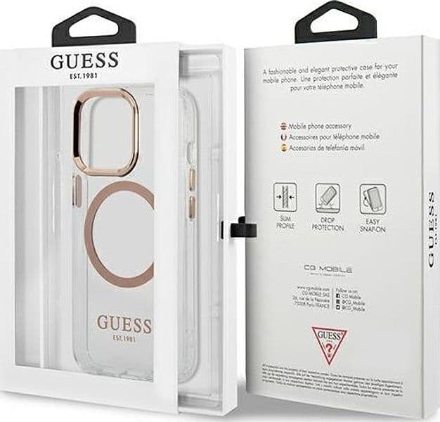 Guess Metal Outline MagSafe - Case for iPhone 13 Pro Max (Clear) - 8