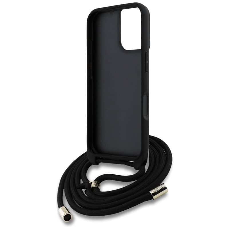 Guess 4G Big Logo Cord Strap Crossbody - Case for iPhone 16 (brown) - 6
