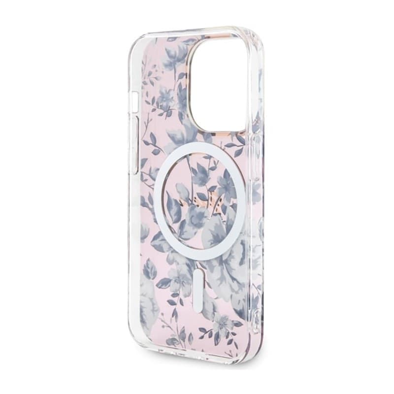 Guess Flower MagSafe - Case for iPhone 14 Pro (Pink) - 7