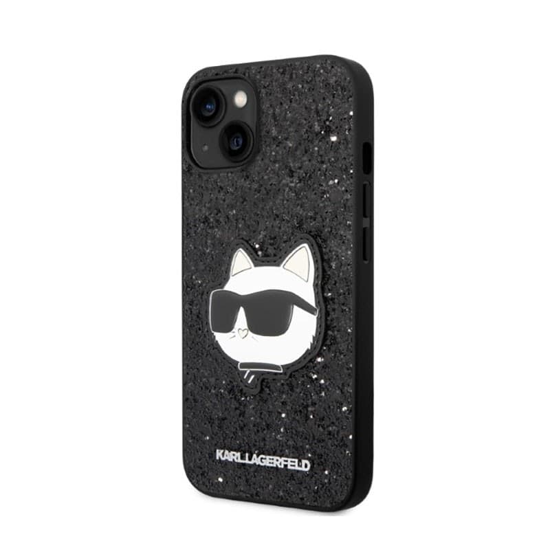 Karl Lagerfeld NFT Glitter Choupette Patch - Case for iPhone 14 Plus (Black) - 2