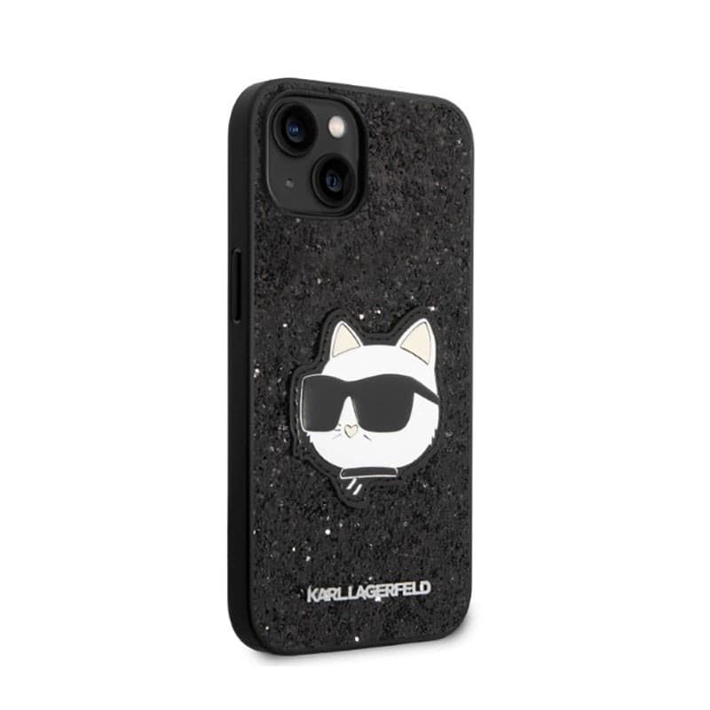 Karl Lagerfeld NFT Glitter Choupette Patch - Case for iPhone 14 Plus (Black) - 4