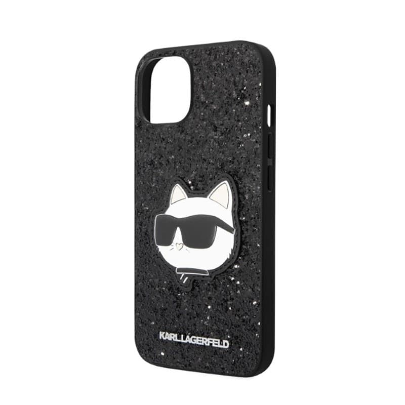 Karl Lagerfeld NFT Glitter Choupette Patch - Case for iPhone 14 Plus (Black) - 6