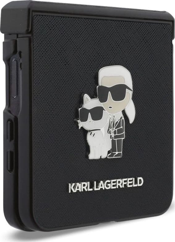 Spille Karl Lagerfeld Karl & Choupette Saffiano - Custodia per Samsung Galaxy Z Flip 8 (nera) - 7
