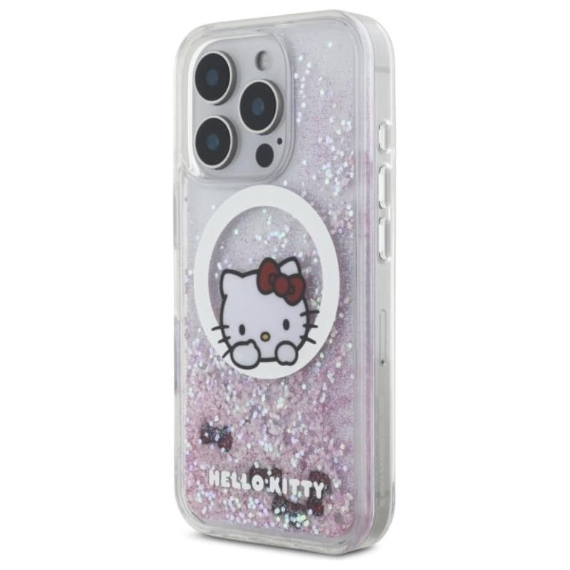 Hello Kitty Liquid Glitter Sweet Kitty Bows MagSafe - Case for iPhone 16 Pro (white) - 2