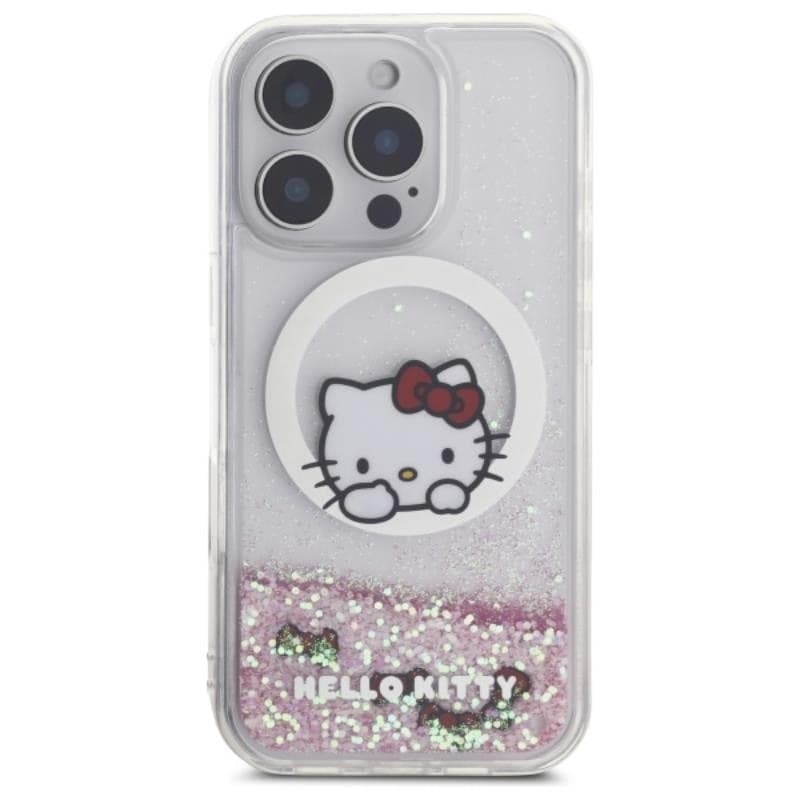 Hello Kitty Liquid Glitter Sweet Kitty Bows MagSafe - Case for iPhone 16 Pro (white) - 3