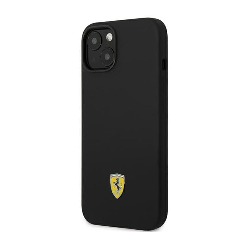 Ferrari Silicone Metal Logo - Case for iPhone 14 (Black) - 2