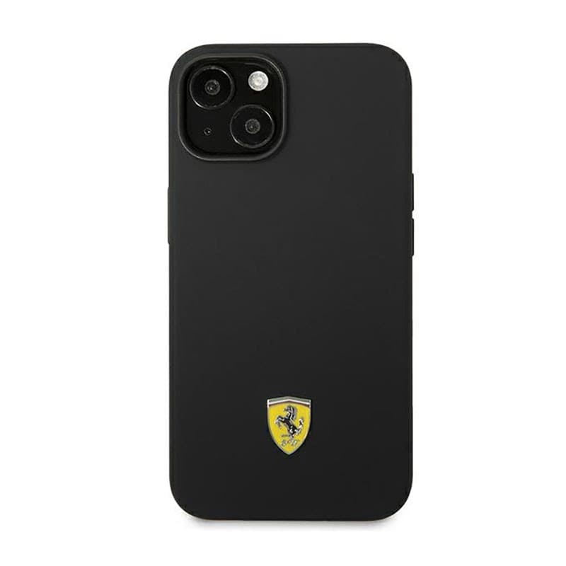 Ferrari Silicone Metal Logo - Case for iPhone 14 (Black) - 3