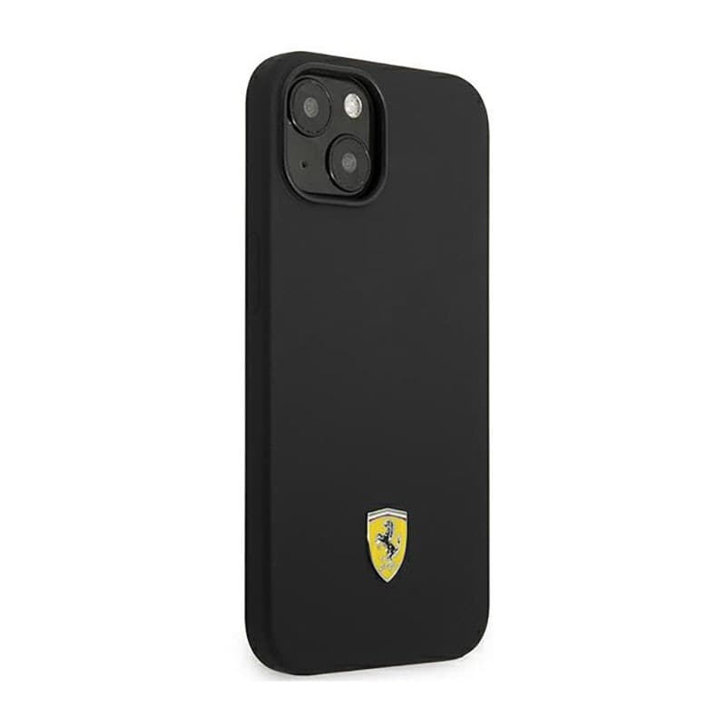 Ferrari Silicone Metal Logo - Case for iPhone 14 (Black) - 4