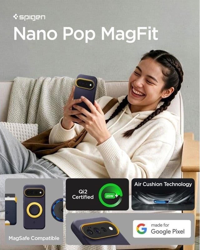 Spigen Nano Pop Mag MagSafe - Custodia per Google Pixel 11 Pro XL (Blueberry Navy) - 8