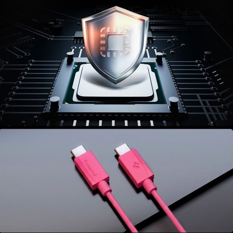 Spigen EB6010CC Essential - Cavo da USB-C a USB-C 60W 1m (Rosa) - 3