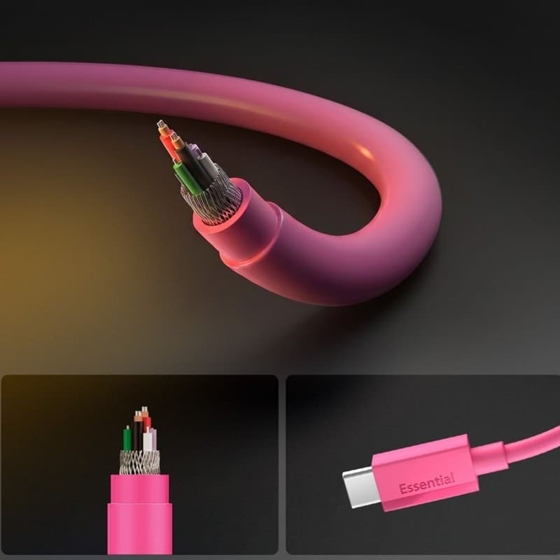 Spigen EB6010CC Essential - Cavo da USB-C a USB-C 60W 1m (Rosa) - 4