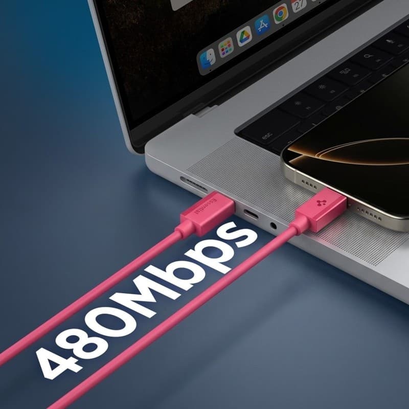 Spigen EB6010CC Essential - Cavo da USB-C a USB-C 60W 1m (Rosa) - 5