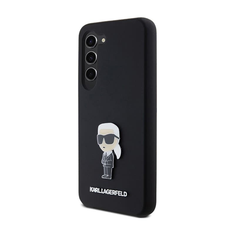 Karl Lagerfeld Silicone Ikonik Metal Pin - Case Samsung Galaxy S24 (czarny) - 2