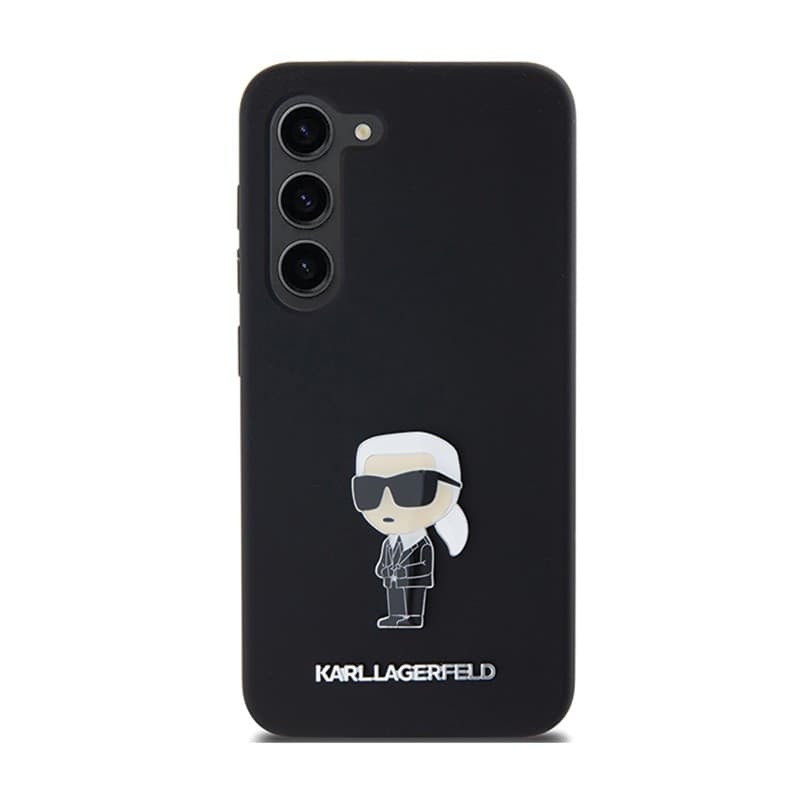 Karl Lagerfeld Silicone Ikonik Metal Pin - Case Samsung Galaxy S24 (czarny) - 3