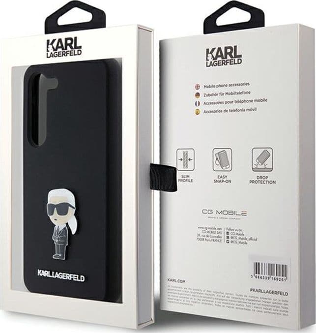 Karl Lagerfeld Silicone Ikonik Metal Pin - Case Samsung Galaxy S24 (czarny) - 8