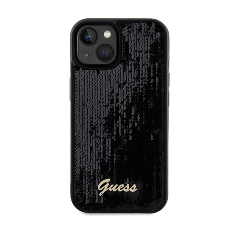 Guess Sequin Script Metal - Case for iPhone 14 (black) - 3