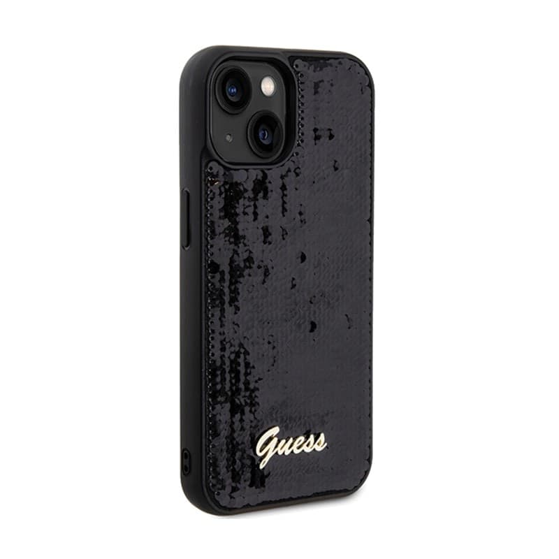 Guess Sequin Script Metal - Case for iPhone 14 (black) - 4