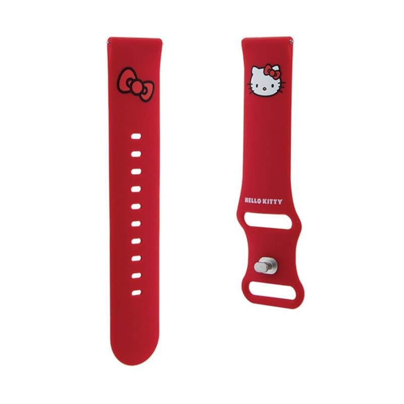 Hello Kitty Silicone Kitty Head - Universal strap for smartwatch 22 mm (red) - 3