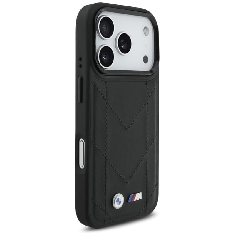 Custodia MagSafe con logo trapuntato BMW M per iPhone 17 Pro (nera) - 4