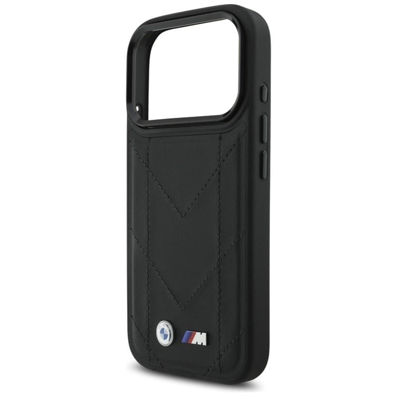 Custodia MagSafe con logo trapuntato BMW M per iPhone 17 Pro (nera) - 6