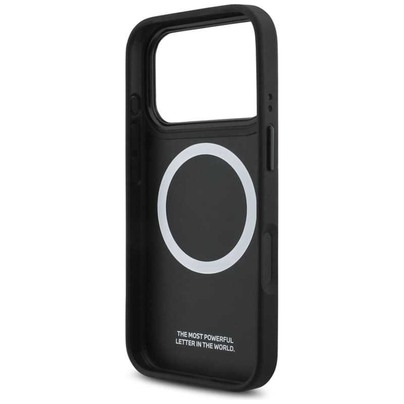 Custodia MagSafe con logo trapuntato BMW M per iPhone 17 Pro (nera) - 7