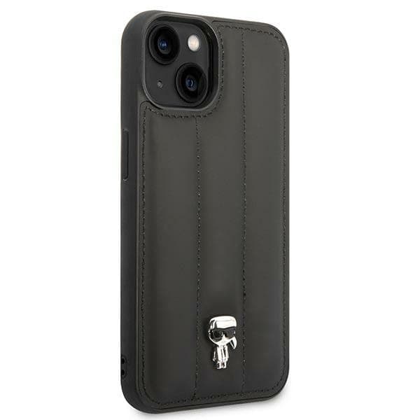 Karl Lagerfeld Quilted Puffy Ikonik Pin Case iPhone 14 Plus (Black) - 4