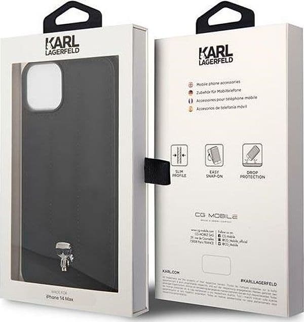 Karl Lagerfeld Quilted Puffy Ikonik Pin Case iPhone 14 Plus (Black) - 8