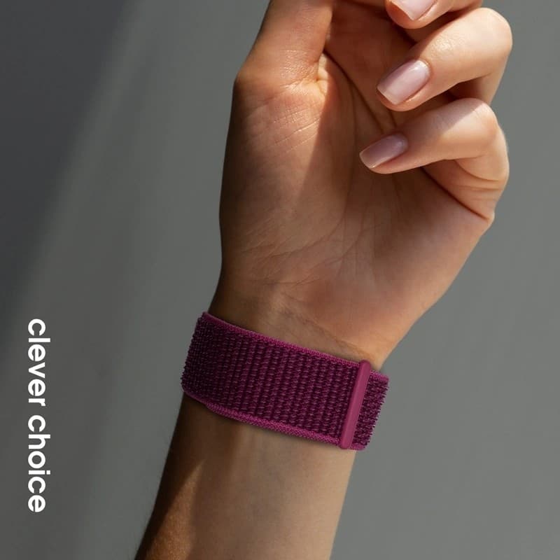 Cinturino sportivo Crong in nylon per Apple Watch 38/40/41/42 mm (Magenta Fusion) - 12