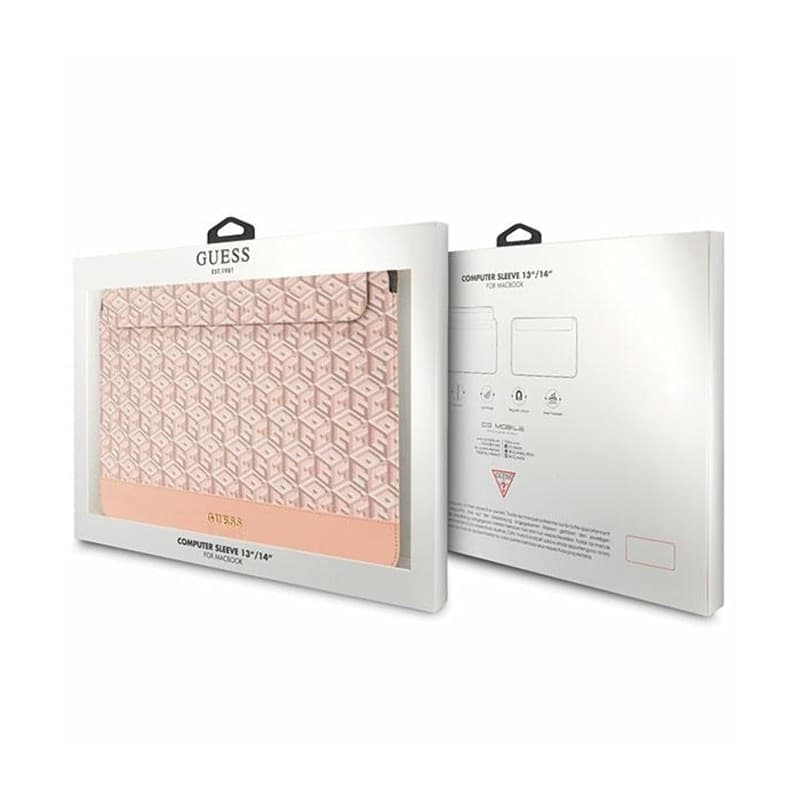 Guess GCube Stripes Computer Sleeve - 14" Notebook Case (Pink) - 4