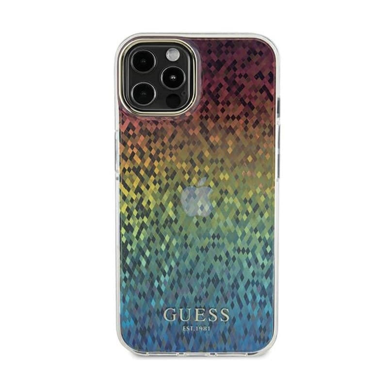 Guess IML Faceted Mirror Disco Iridescent - Case for iPhone 13 Pro (Iridescent) - 3