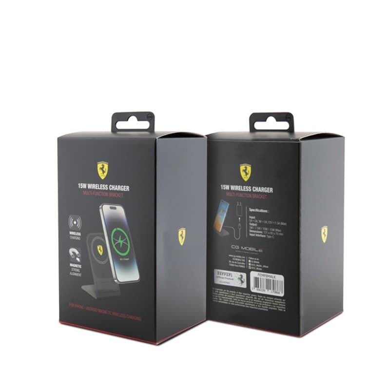 Ferrari MagSafe Desk Charger with Stand - MagSafe 15W inductive charger for desk (black) - 3