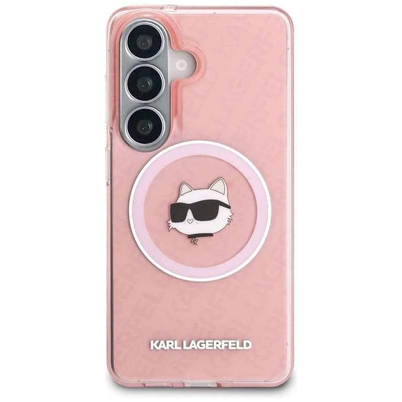 Karl Lagerfeld IML Repeated Choupette MagSafe - Custodia per Samsung Galaxy S26 (rosa) - 3