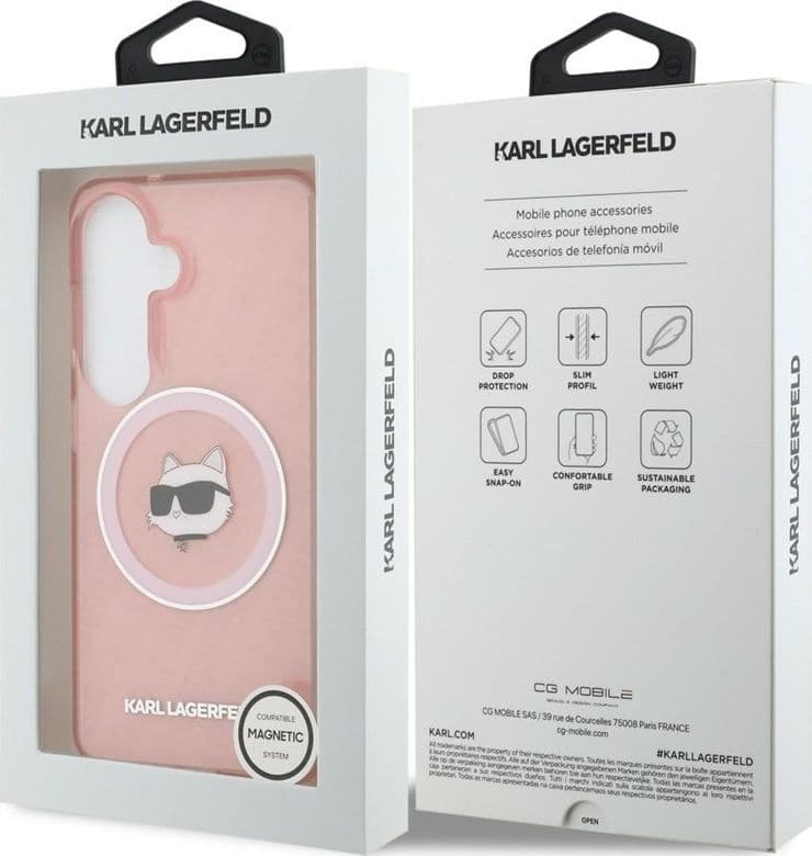 Karl Lagerfeld IML Repeated Choupette MagSafe - Custodia per Samsung Galaxy S26 (rosa) - 8