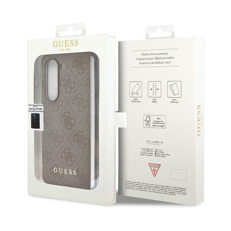 Guess 4G Charms Collection - Case for Samsung Galaxy Z Fold 5 (brown) - 7