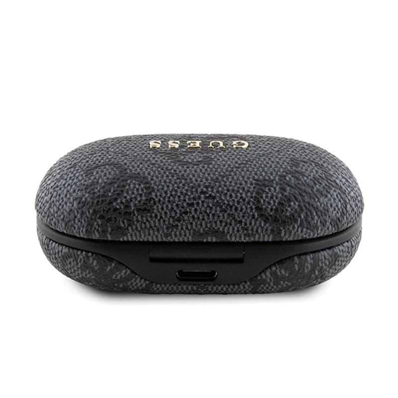 Guess 4G Metal Logo - TWS ENC Bluetooth headphones + charging case (black) - 3