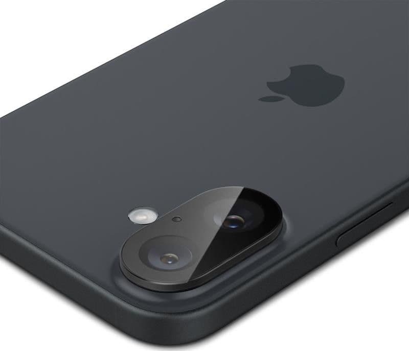 Spigen Optik GLAS.TR Camera Protector 2-Pack - Lens Protector for iPhone 16 / 16 Plus (2 pcs) (Black) - 4