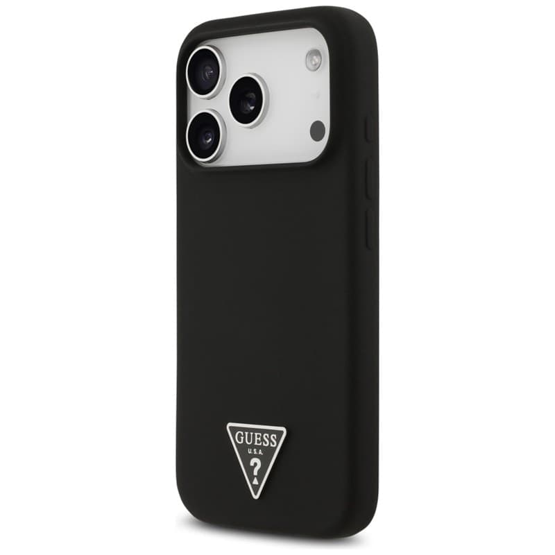 Guess Silicone Triangle Logo MagSafe - Case iPhone 17 Pro (black) - 2