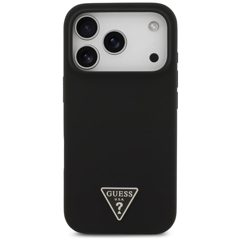 Guess Silicone Triangle Logo MagSafe - Case iPhone 17 Pro (black) - 3