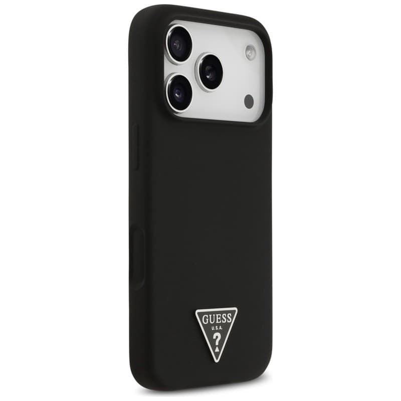 Guess Silicone Triangle Logo MagSafe - Case iPhone 17 Pro (black) - 4
