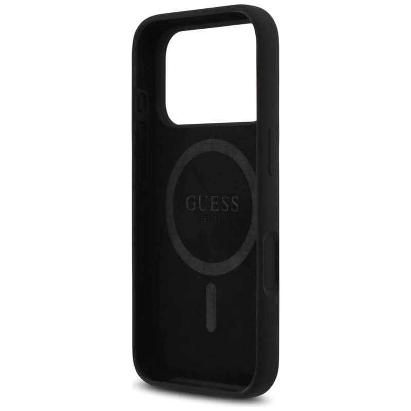 Guess Silicone Triangle Logo MagSafe - Case iPhone 17 Pro (black) - 7