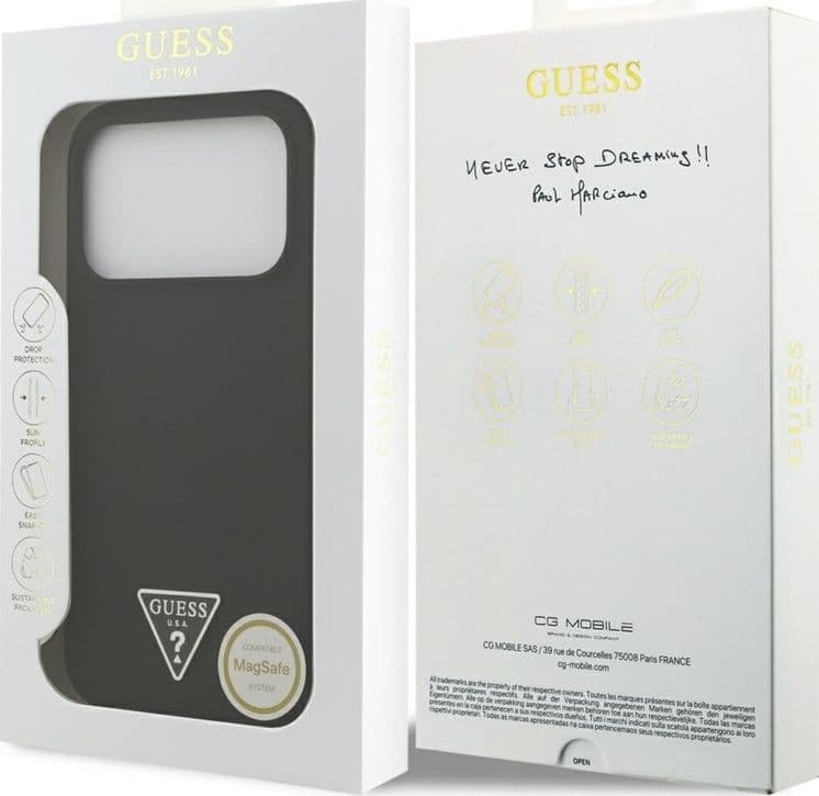 Guess Silicone Triangle Logo MagSafe - Case iPhone 17 Pro (black) - 8