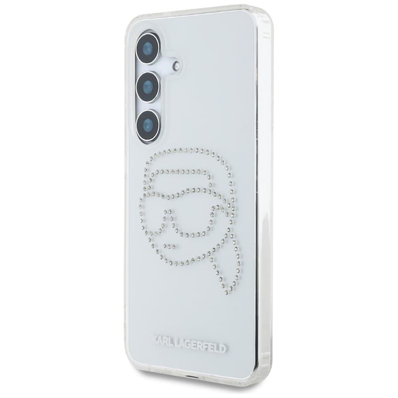 Karl Lagerfeld Rhinestones Karl Head Logo - Case for Samsung Galaxy S25 (Transparent) - 2