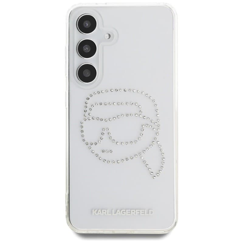Karl Lagerfeld Rhinestones Karl Head Logo - Case for Samsung Galaxy S25 (Transparent) - 3