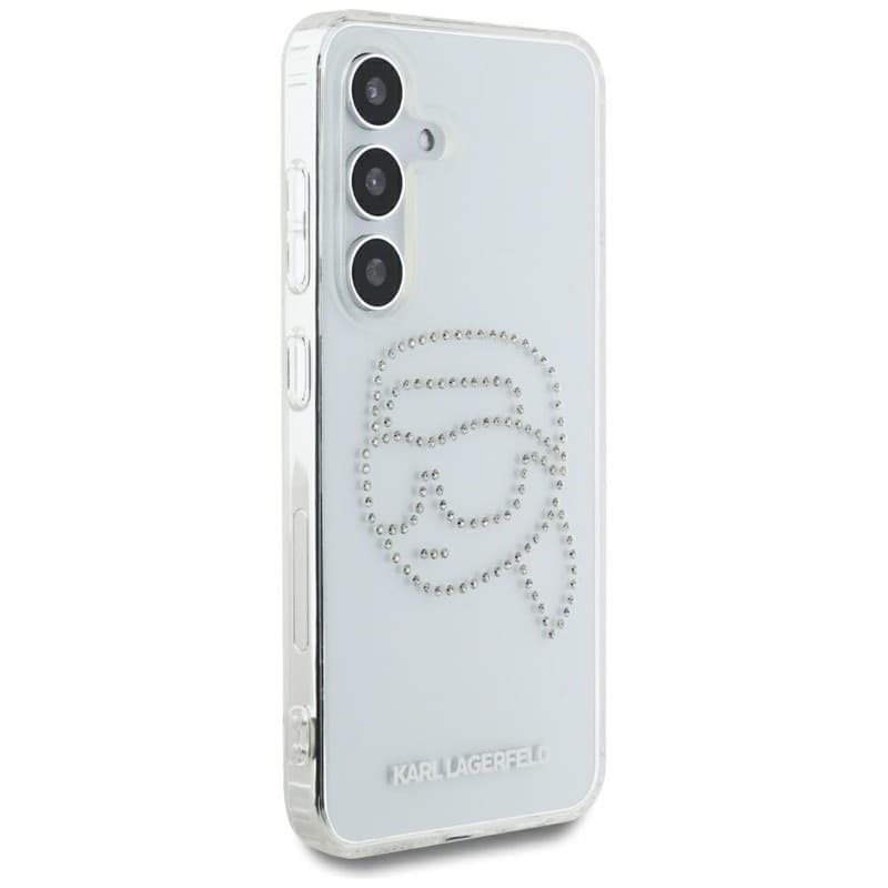 Karl Lagerfeld Rhinestones Karl Head Logo - Case for Samsung Galaxy S25 (Transparent) - 4