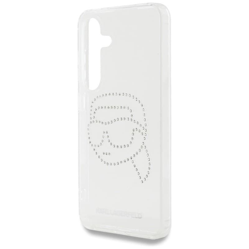 Karl Lagerfeld Rhinestones Karl Head Logo - Case for Samsung Galaxy S25 (Transparent) - 6